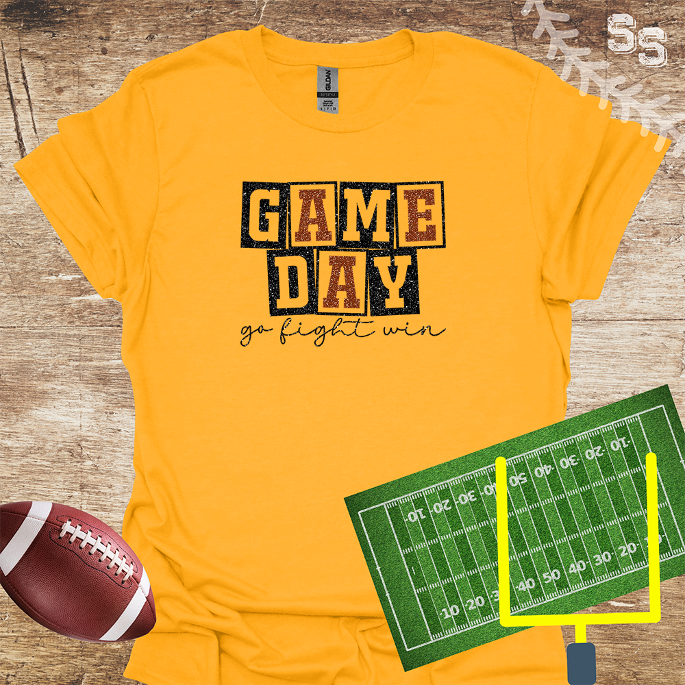 Football Faux Glitter Game Day