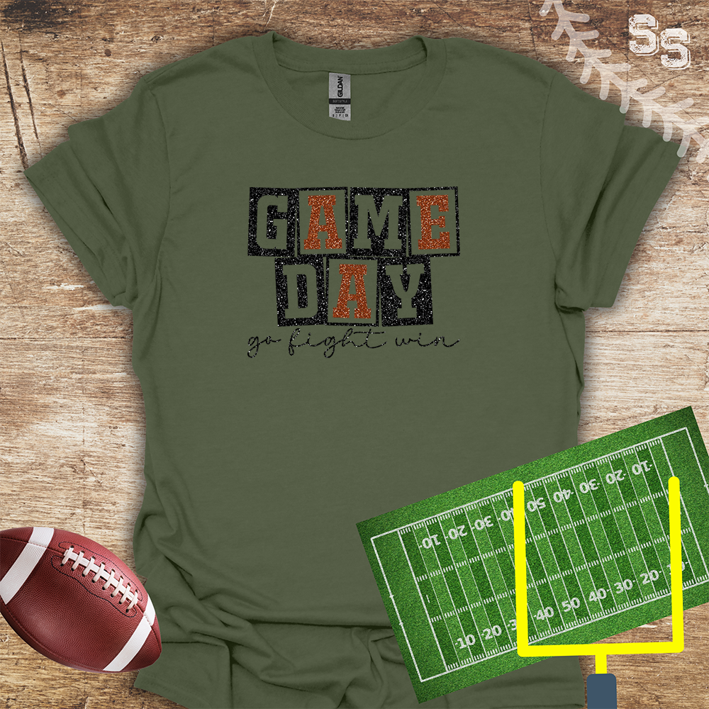 Football Faux Glitter Game Day
