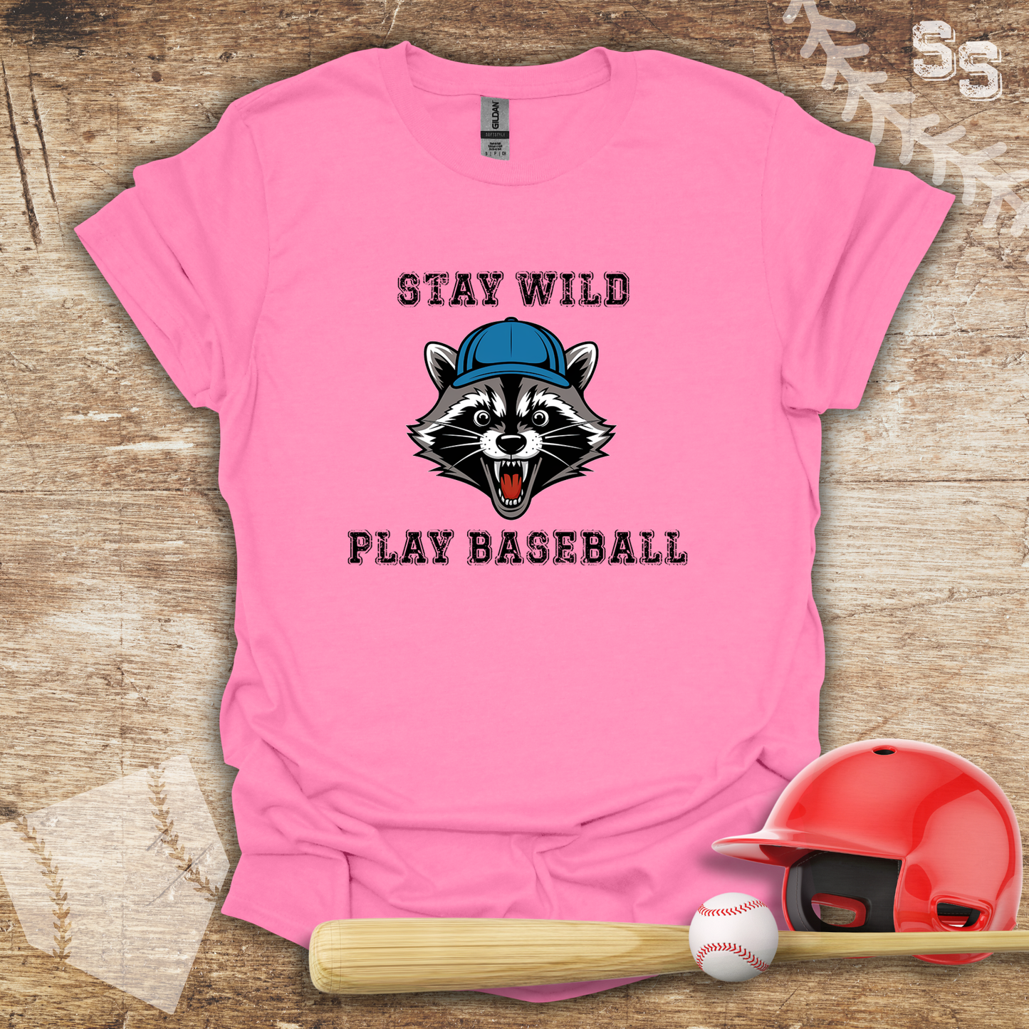 Baseball Raccoon Stay Wild