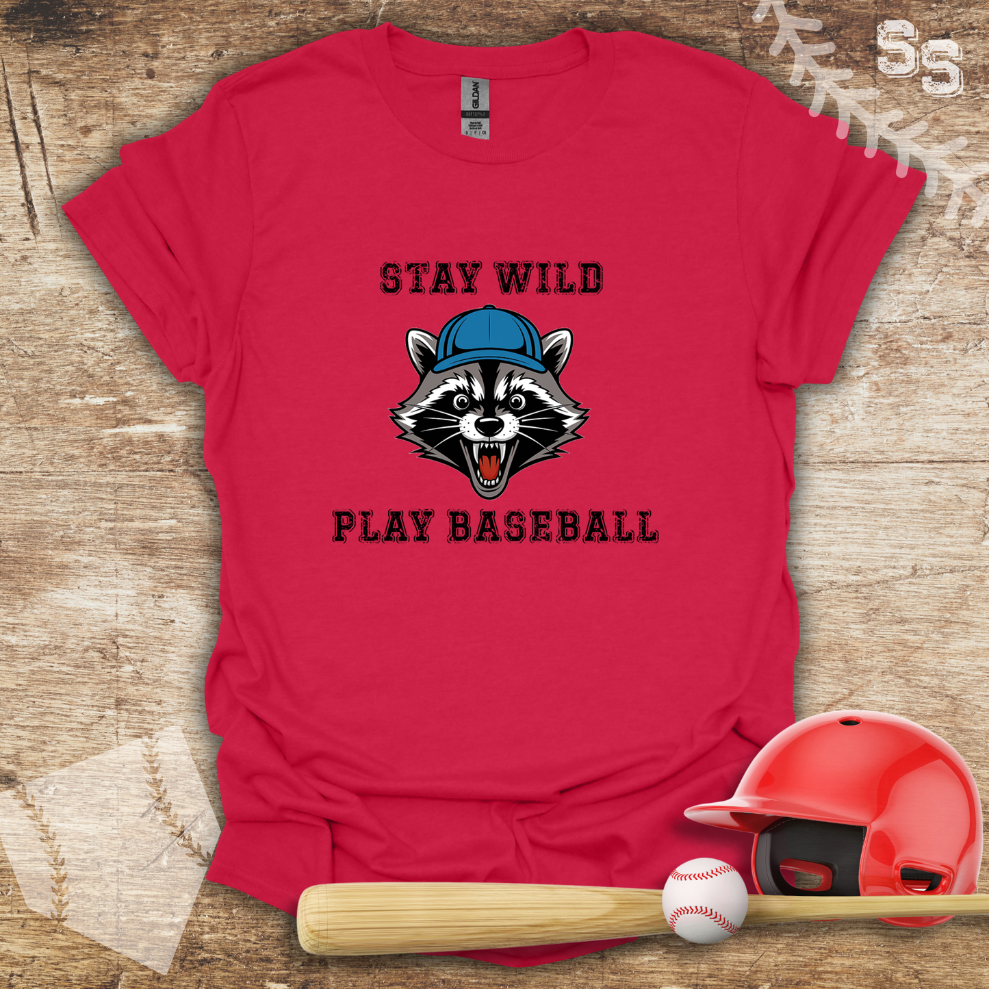 Baseball Raccoon Stay Wild