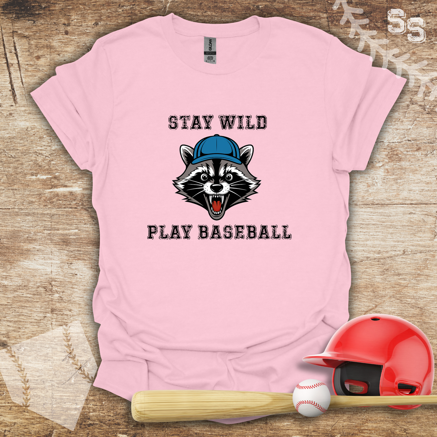 Baseball Raccoon Stay Wild