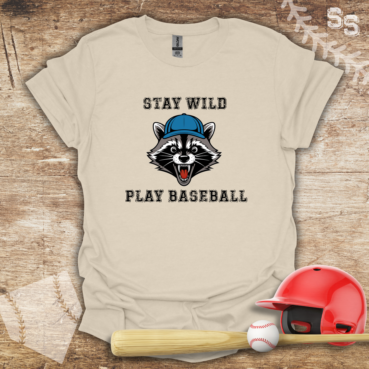 Baseball Raccoon Stay Wild