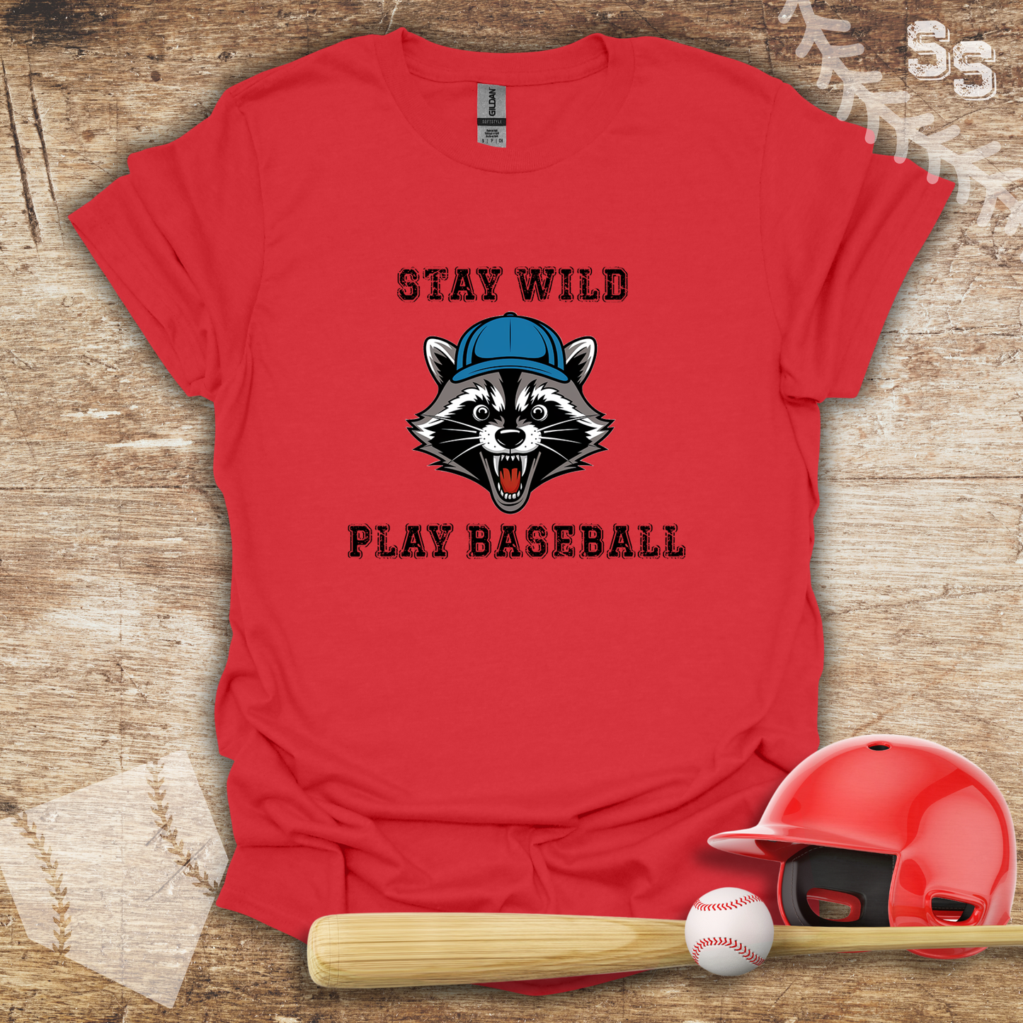 Baseball Raccoon Stay Wild