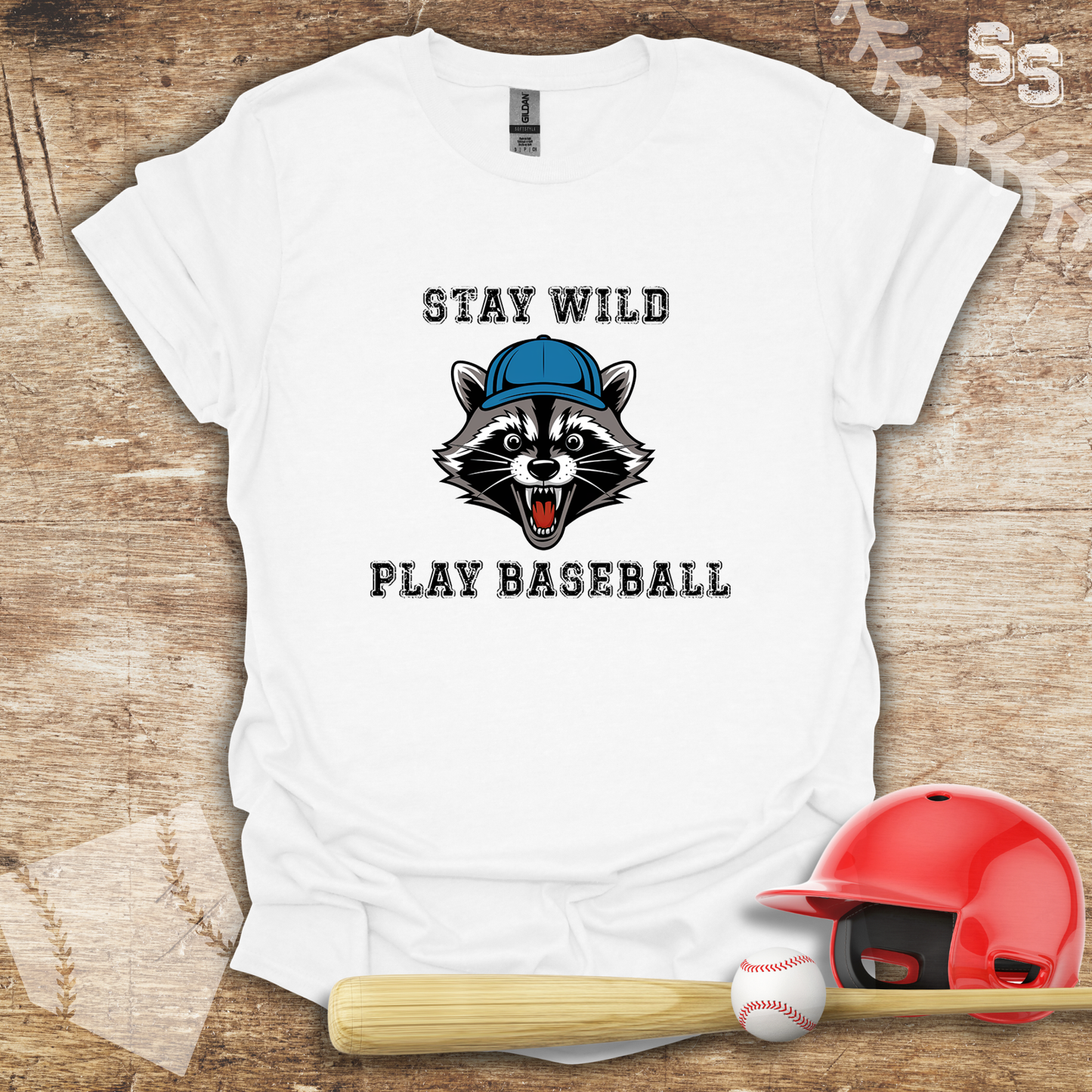 Baseball Raccoon Stay Wild