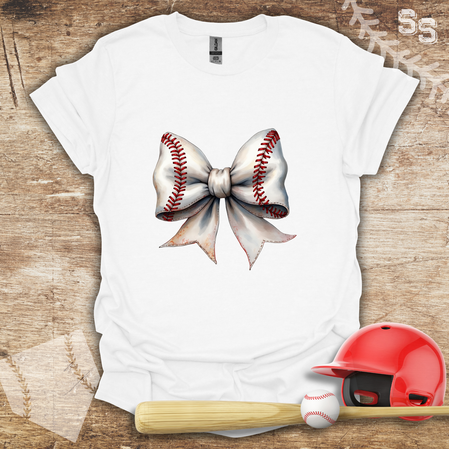 White Coquette Baseball Bow