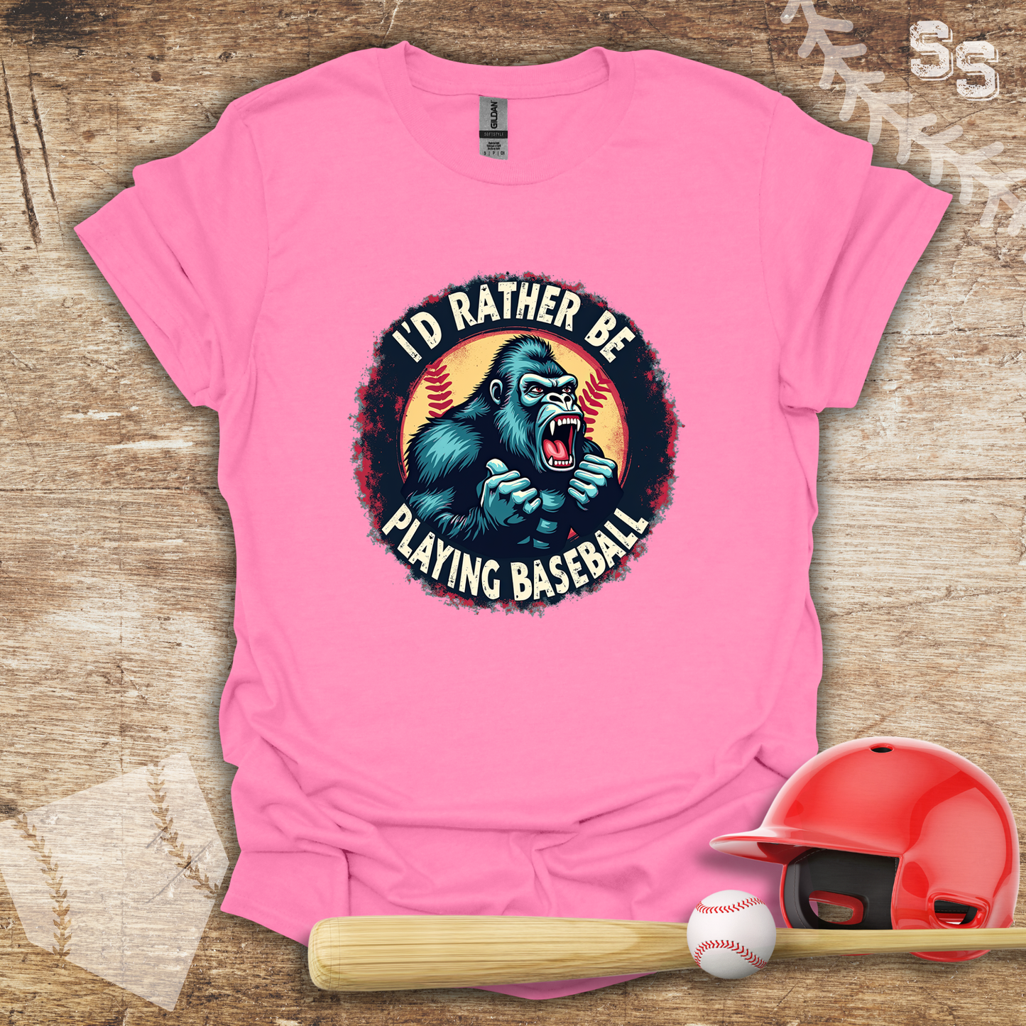 Rather Be Playing Baseball Gorilla