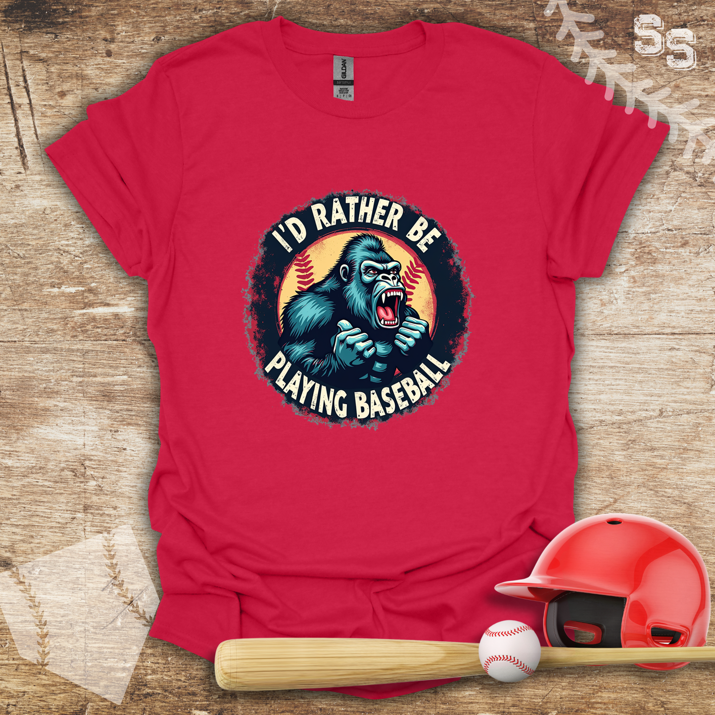 Rather Be Playing Baseball Gorilla