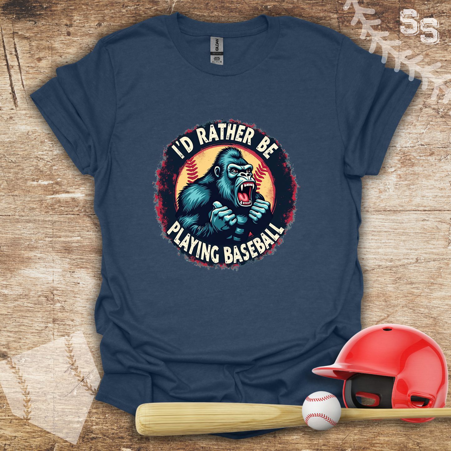 Rather Be Playing Baseball Gorilla