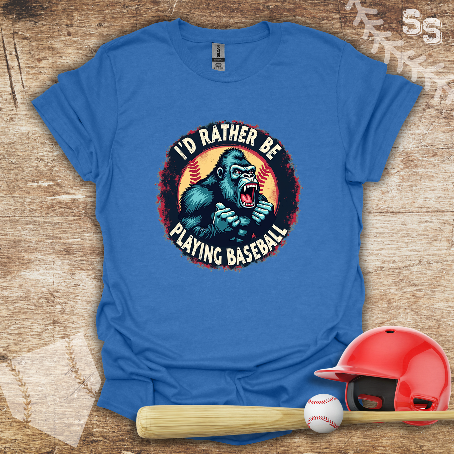 Rather Be Playing Baseball Gorilla