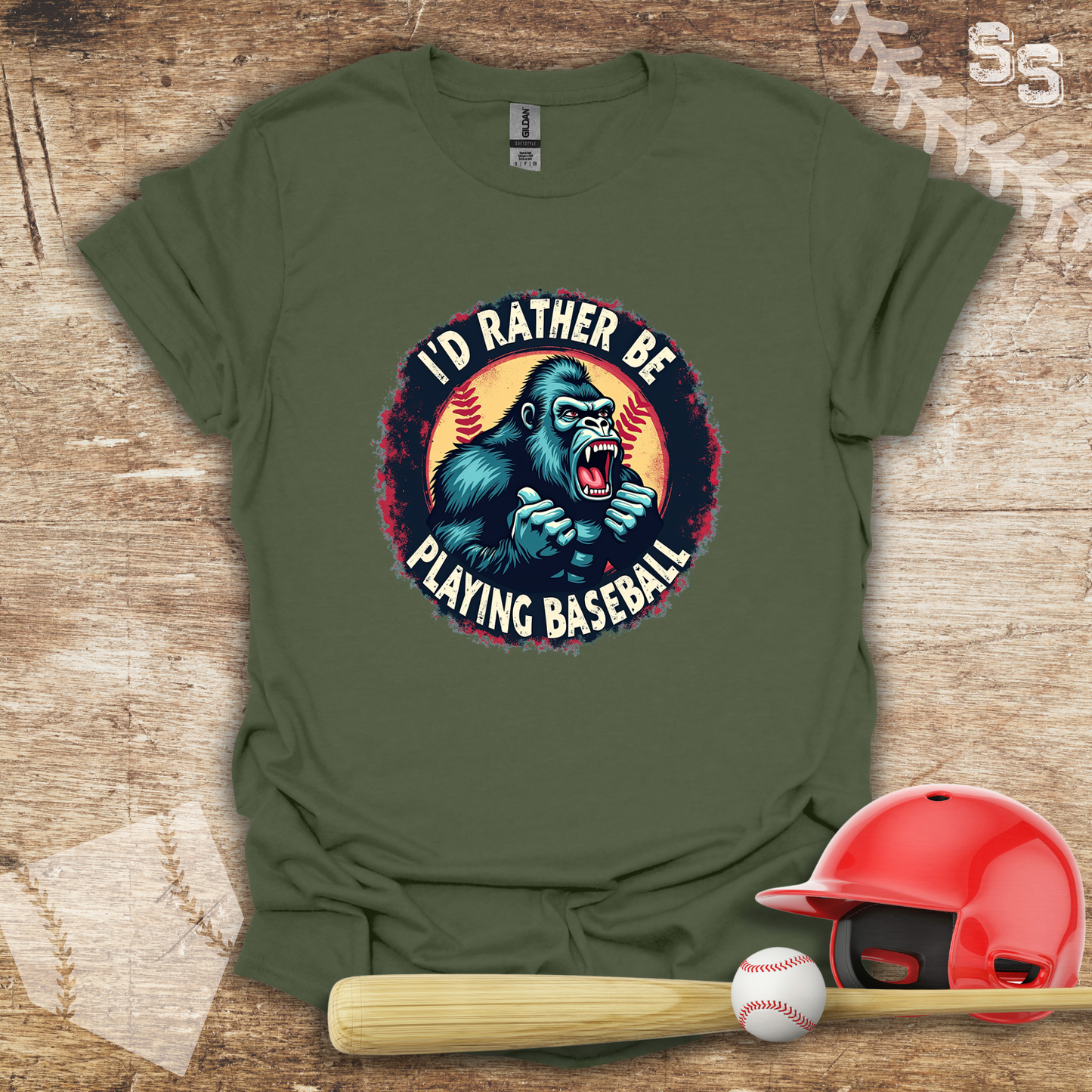 Rather Be Playing Baseball Gorilla