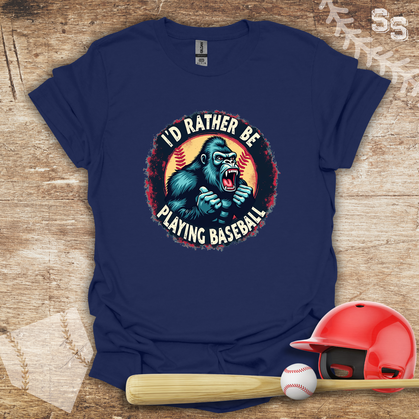 Rather Be Playing Baseball Gorilla