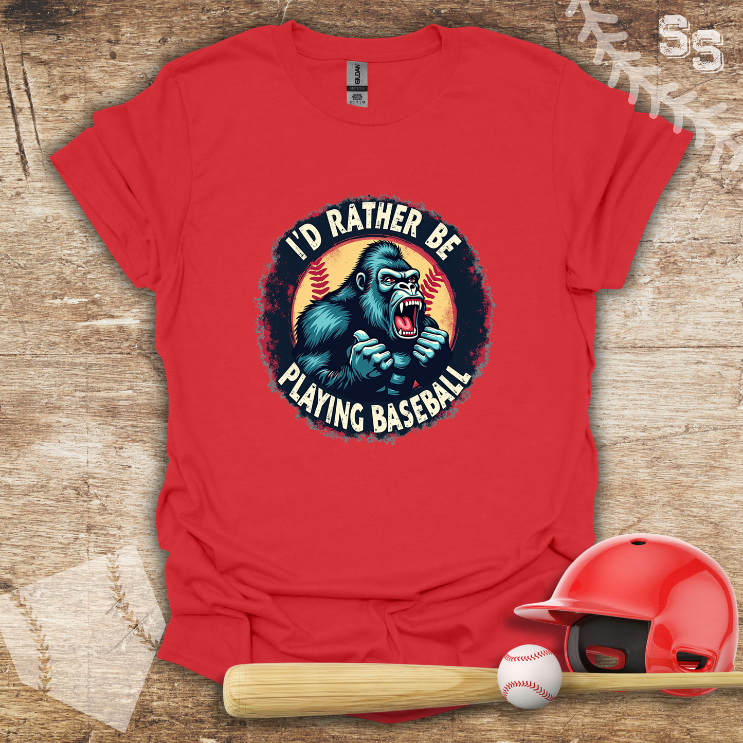 Rather Be Playing Baseball Gorilla