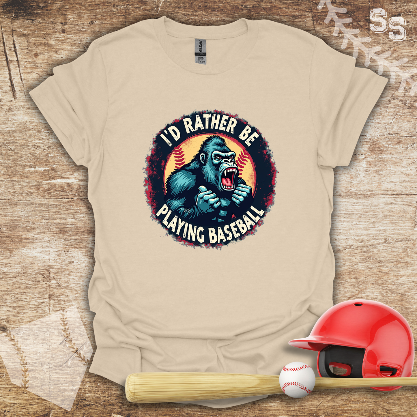 Rather Be Playing Baseball Gorilla