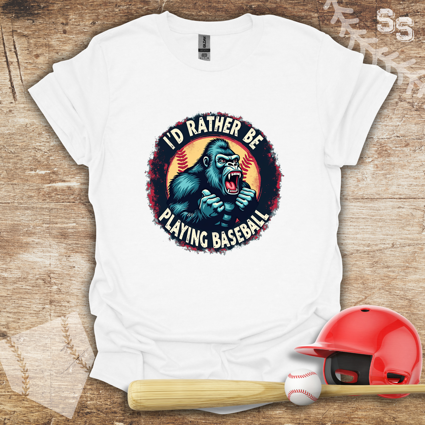Rather Be Playing Baseball Gorilla