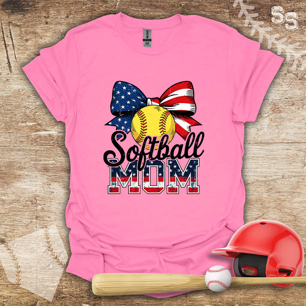 Patriotic Softball Mom