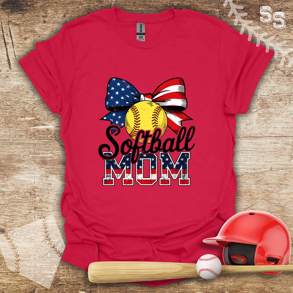 Patriotic Softball Mom