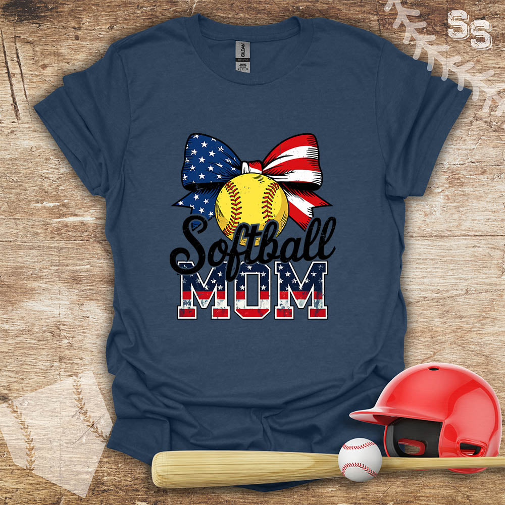 Patriotic Softball Mom