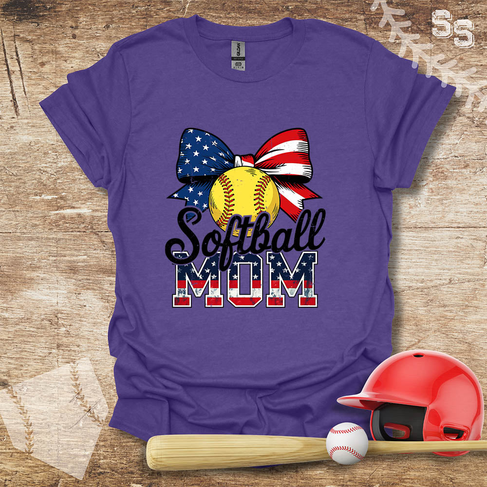 Patriotic Softball Mom