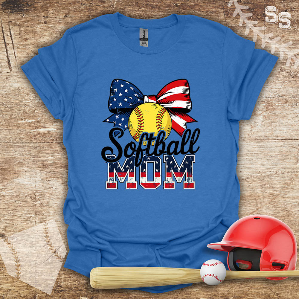 Patriotic Softball Mom