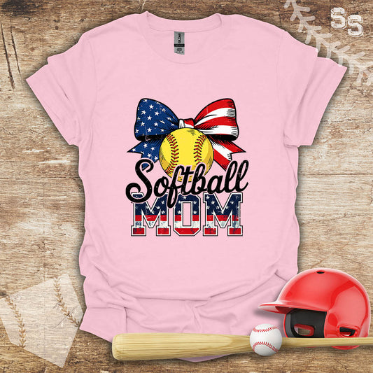 Patriotic Softball Mom