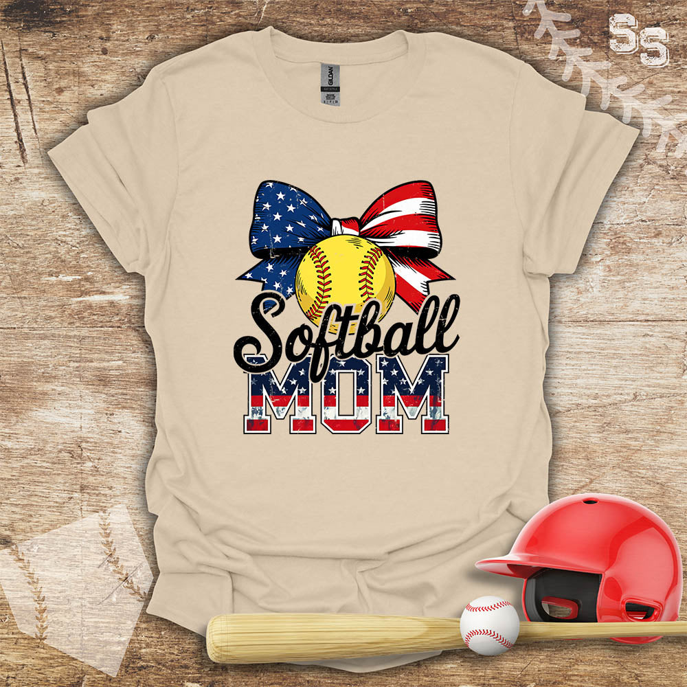 Patriotic Softball Mom