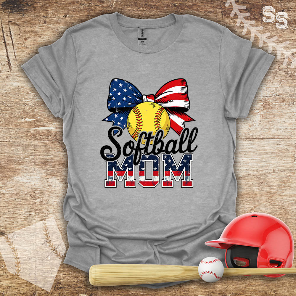 Patriotic Softball Mom