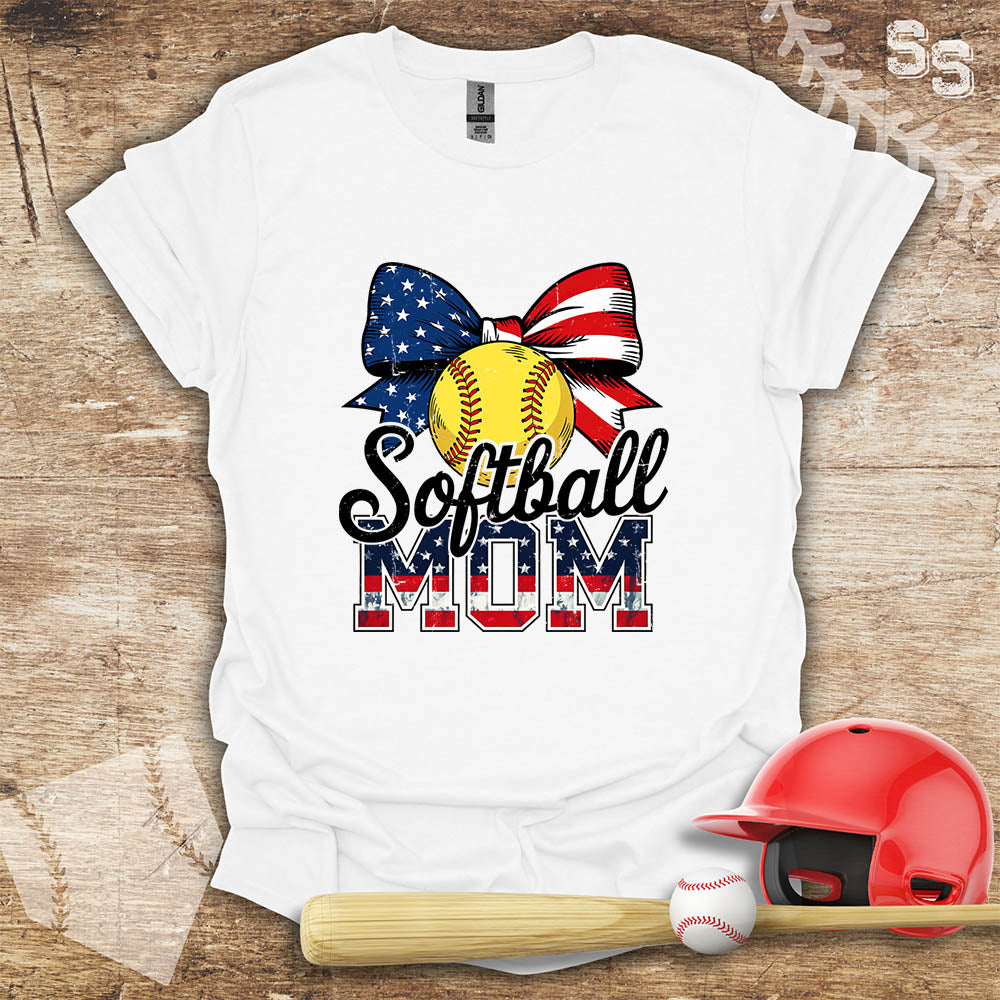 Patriotic Softball Mom