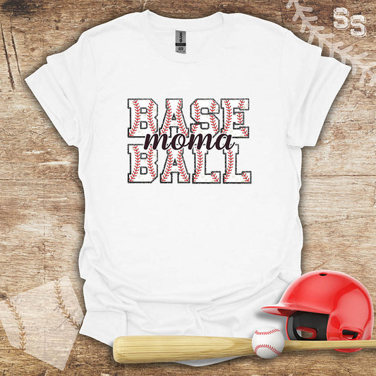 Baseball Mom Glitter Effect Edges