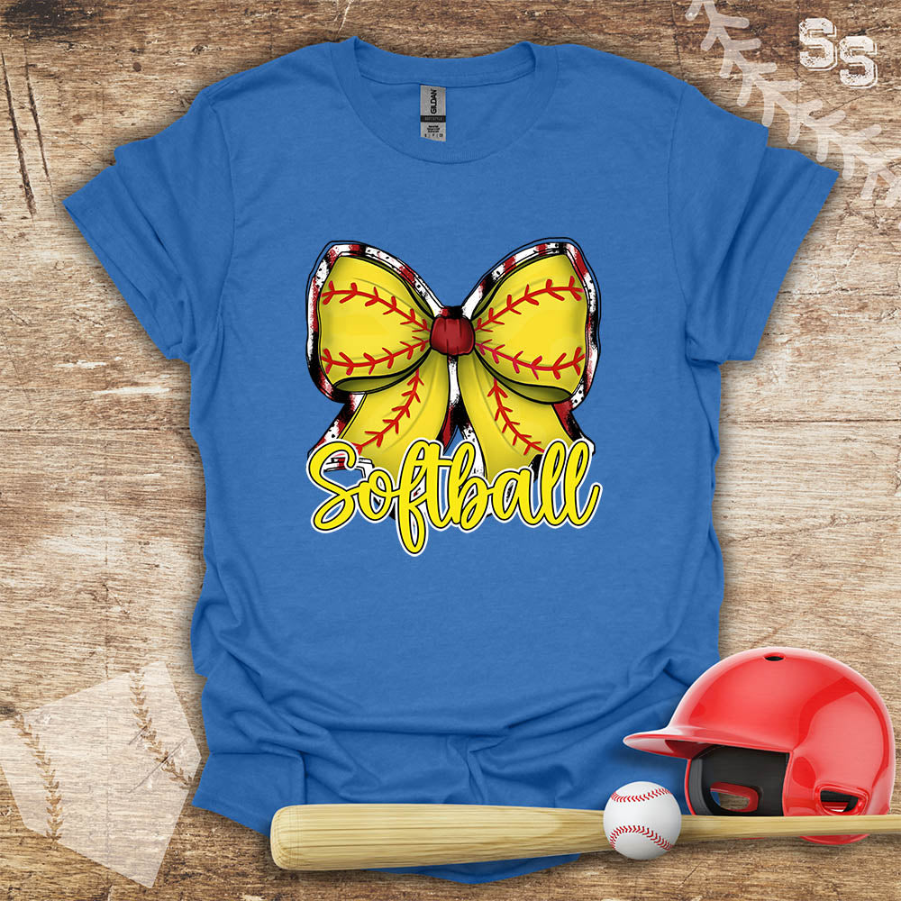 Softball Yellow Bow