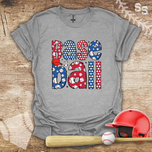 Baseball Pattern Letters