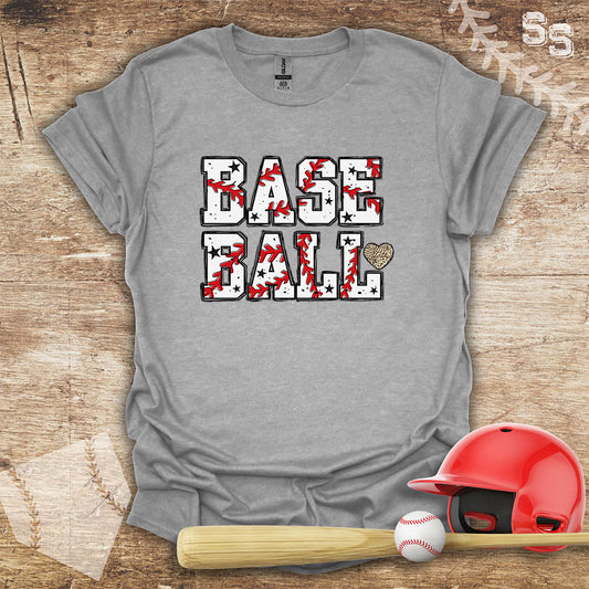Baseball Gold Heart