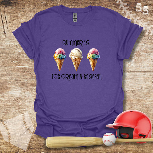 Summer Is Ice Cream And Baseball