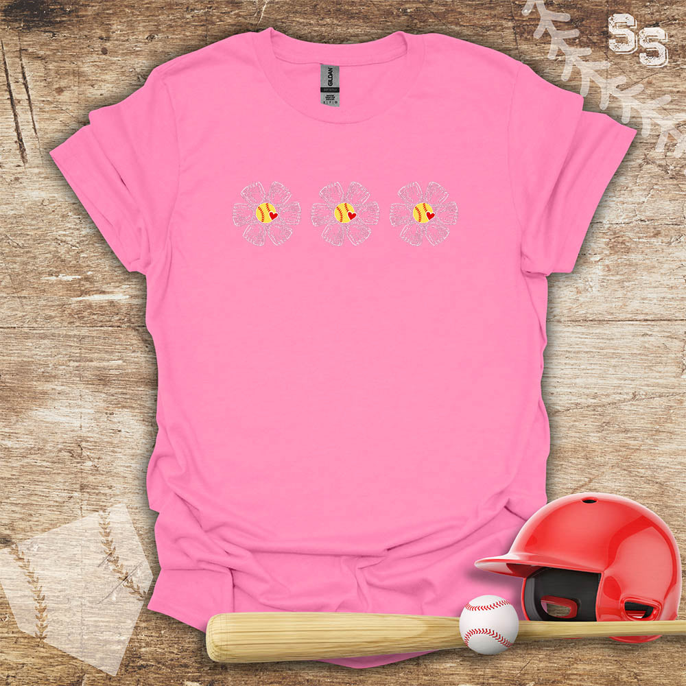 Softball Three Glove Flowers