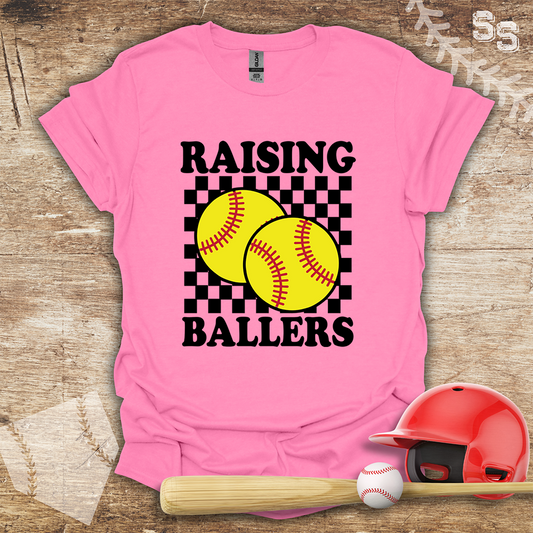 Softball Raising Ballers Checkboard
