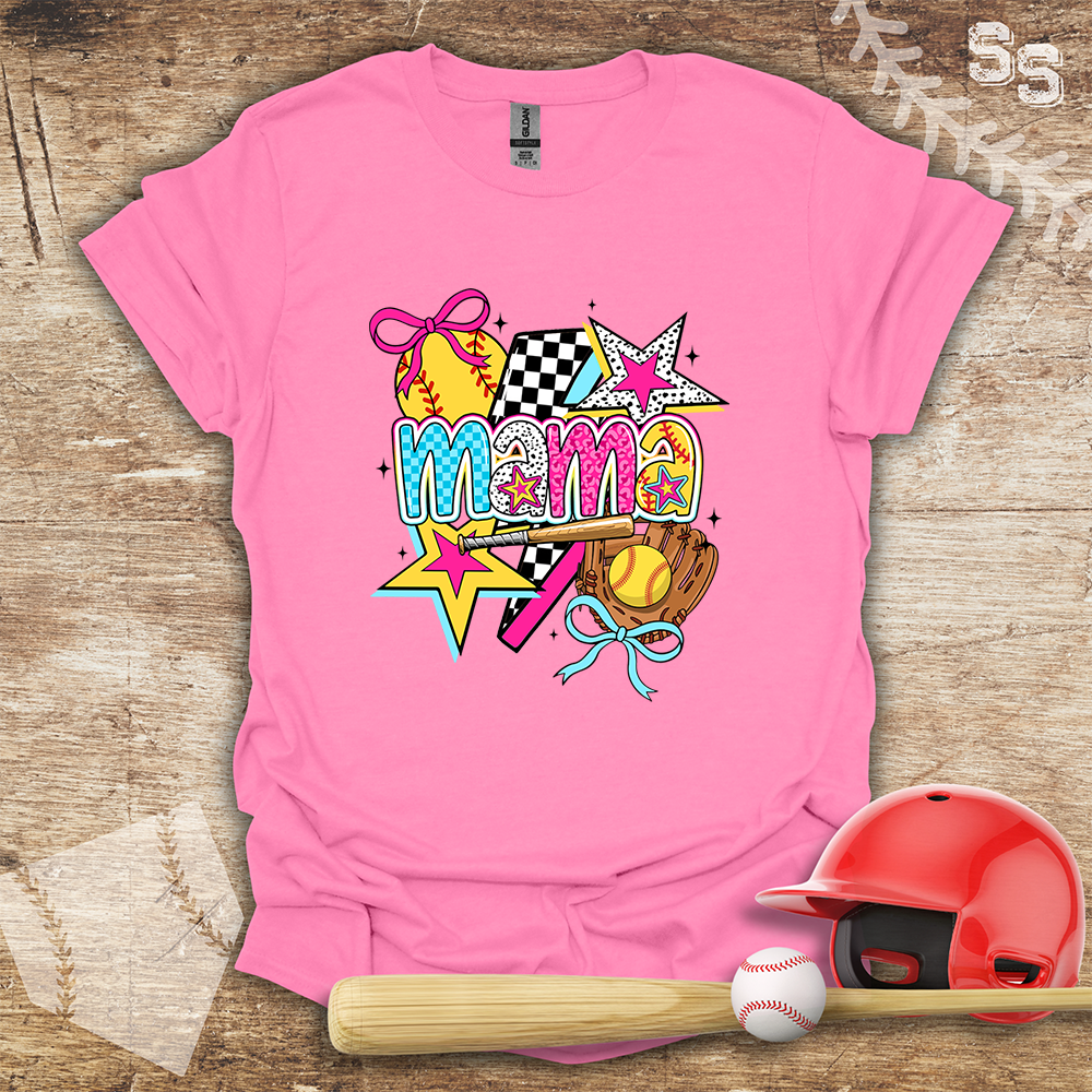 Softball Mama Neon Collage