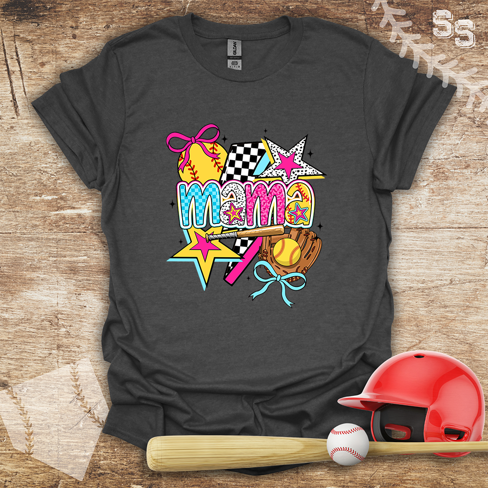 Softball Mama Neon Collage