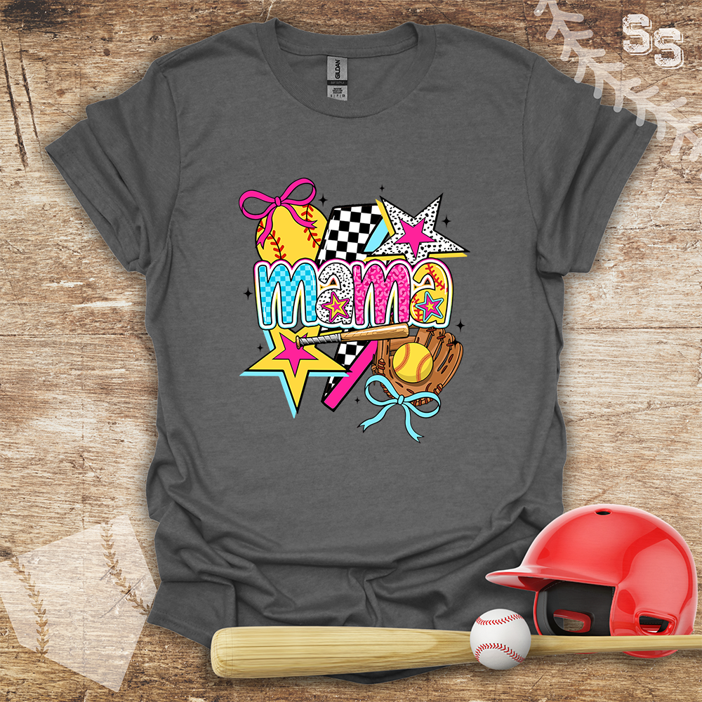 Softball Mama Neon Collage