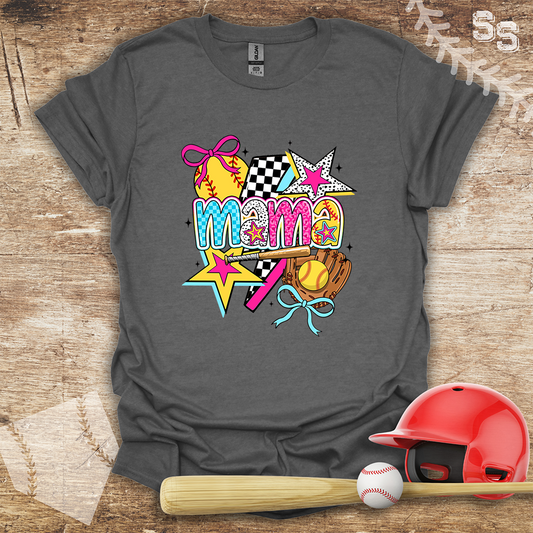 Softball Mama Neon Collage