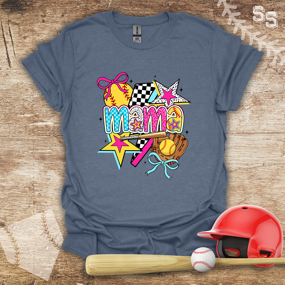 Softball Mama Neon Collage