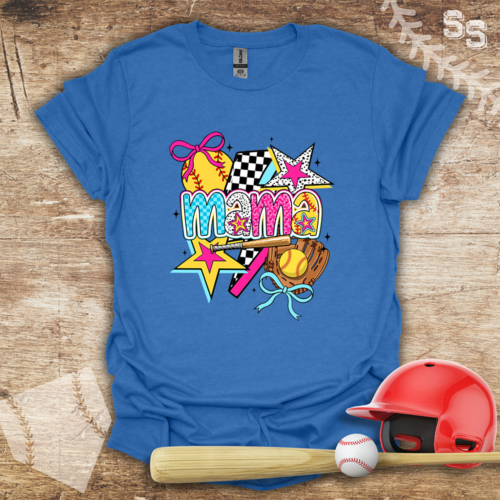 Softball Mama Neon Collage