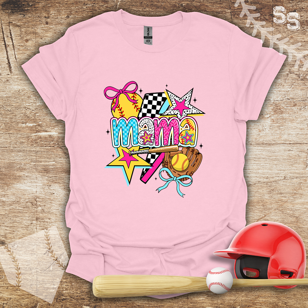 Softball Mama Neon Collage