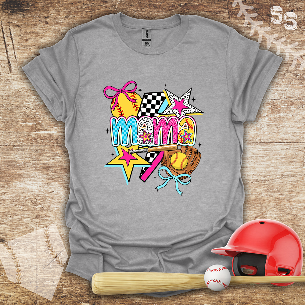 Softball Mama Neon Collage