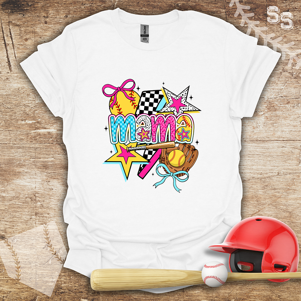 Softball Mama Neon Collage