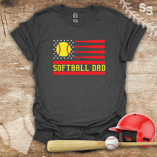 Softball Dad USA Flag