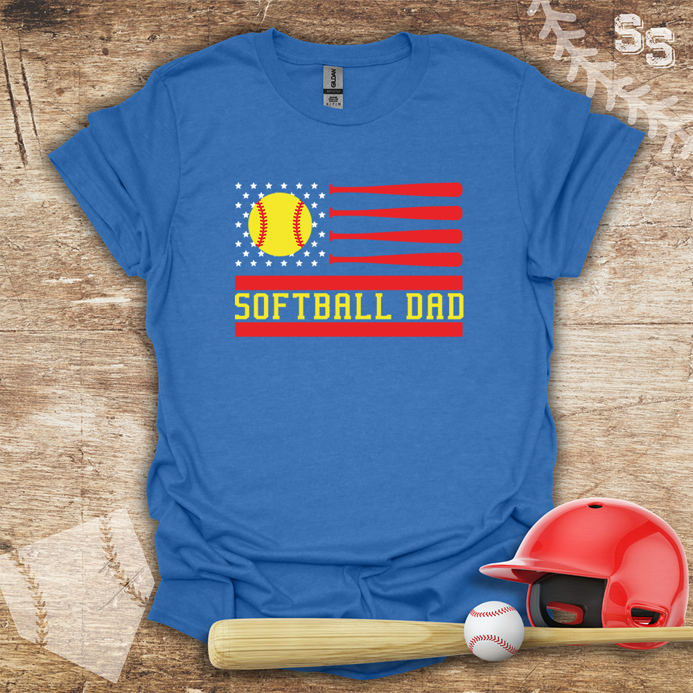 Softball Dad USA Flag