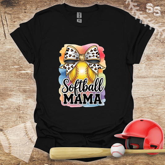 Softball Mama Watercolor Background