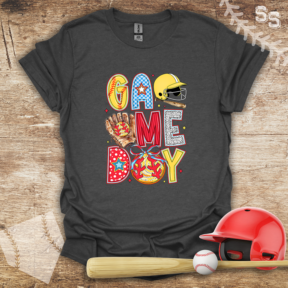 Softball Game Day Bold Letters
