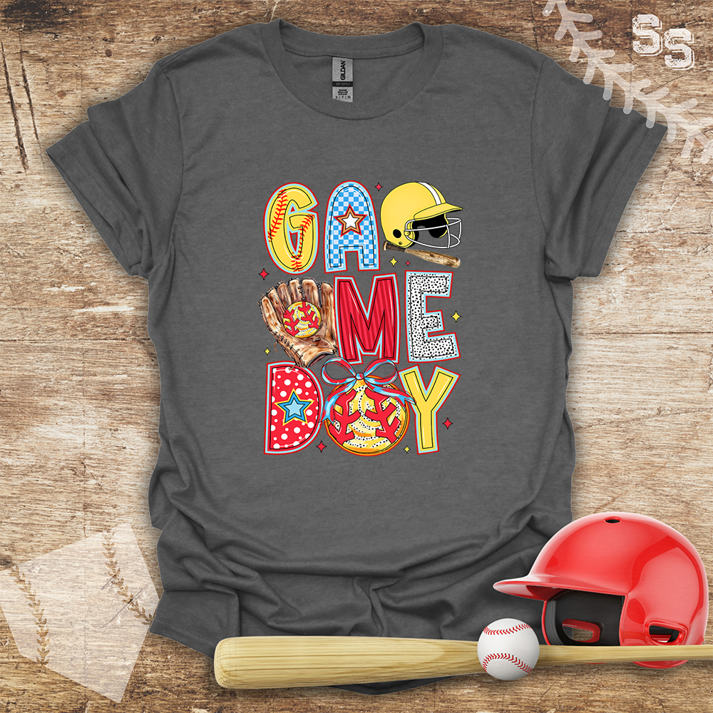 Softball Game Day Bold Letters