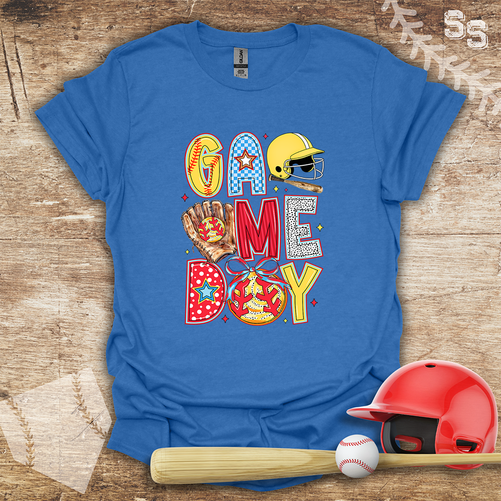 Softball Game Day Bold Letters