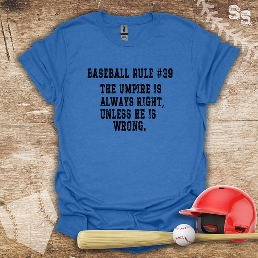 Baseball Rule #39 Umpire
